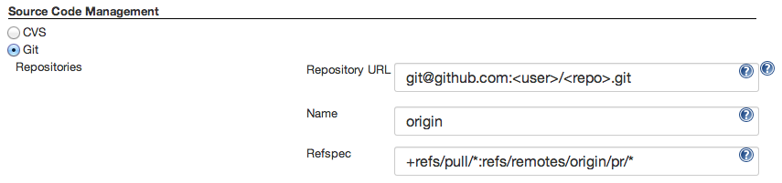 project configuration git